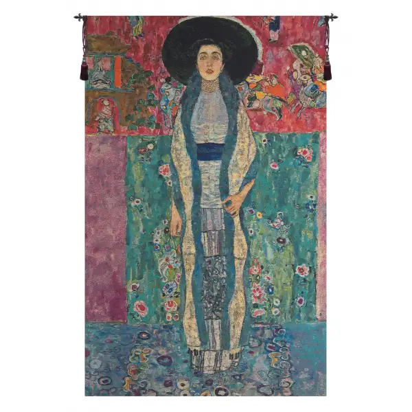 Adele Block-Bauer By Klimt Belgian Tapestry Wall Hanging - 28 in. x 45 in. Cotton/Viscose/Polyester by Gustav Klimt