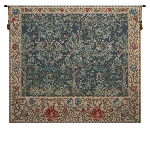 The Tree Of Life Forest Belgian Tapestry - 81 in. x 68 in. Cotton/Viscose/Polyester by William Morris