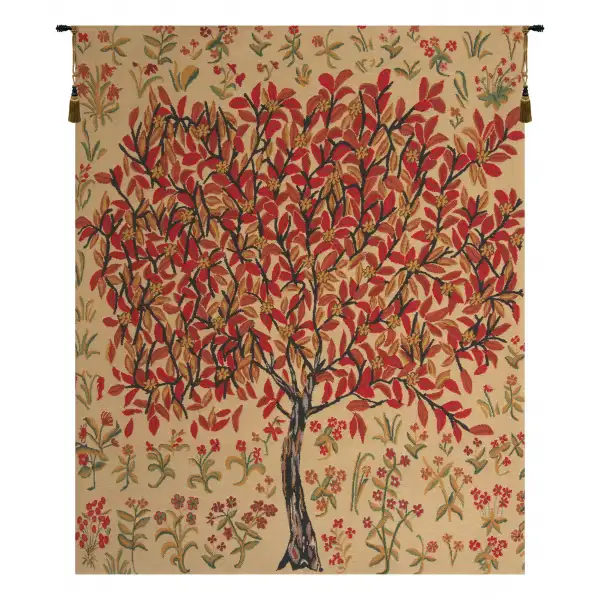 The Summer Tree Belgian Tapestry - 34 in. x 42 in. Cotton/Viscose/Polyester by Charlotte Home Furnishings