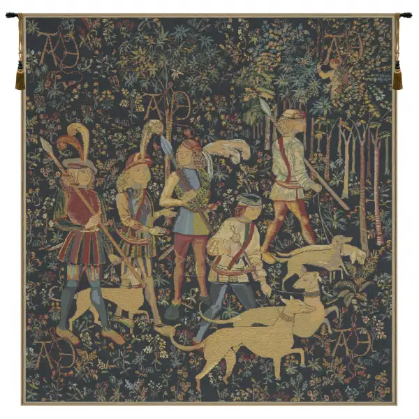 The Hunt Amour Eternelle Square Belgian Tapestry Wall Hanging