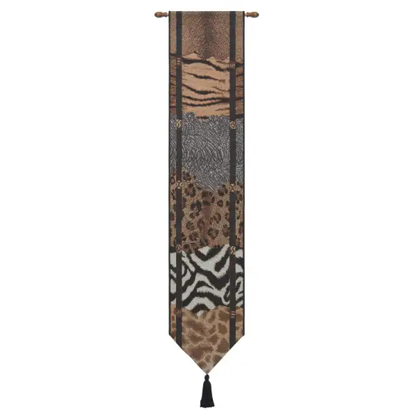 Safari Animals II Large Wall Tapestry Bell Pull