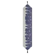 Crystal Snowman Chenille Table Runner Tapestry