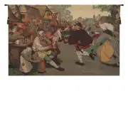 The Farmer's Dance Belgian Tapestry - 50 in. x 34 in. Cotton/Viscose/Polyester by Peter Bruegel