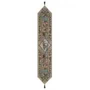 Winter Lodge with Red Tassels Tapestry Table Runner