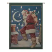 Santa's Night Fine Art Tapestry