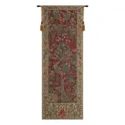 The Tree Of Life Portiere Red Belgian Tapestry - 24 in. x 70 in. Cotton/Viscose/Polyester by William Morris