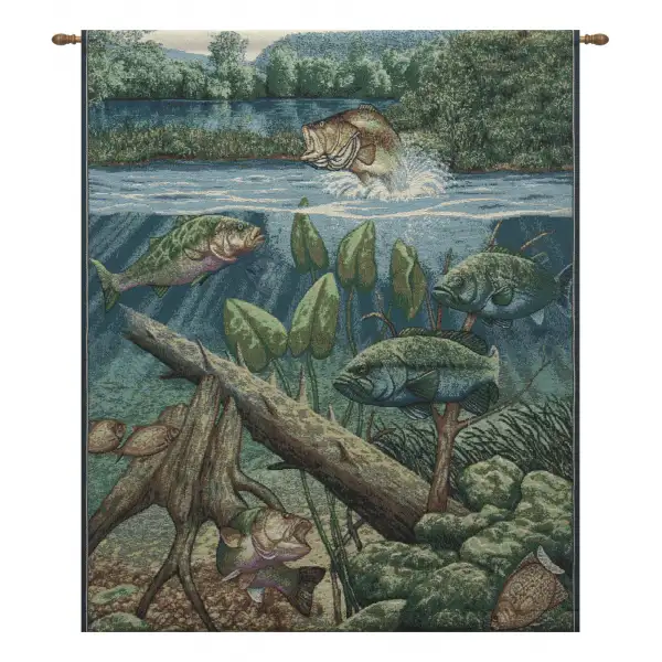 Fishin' Hole with Brown Rod Fine Art Tapestry