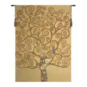 Klimt Tree Of Life Large European Tapestries - 53 in. x 70 in. Cotton/Polyester/Viscose by Gustav Klimt