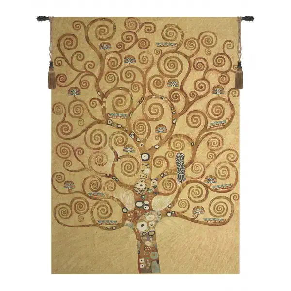 Klimt Tree Of Life Large European Tapestries - 53 in. x 70 in. Cotton/Polyester/Viscose by Gustav Klimt