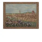 Florence with Flowers Italian Wall Tapestry