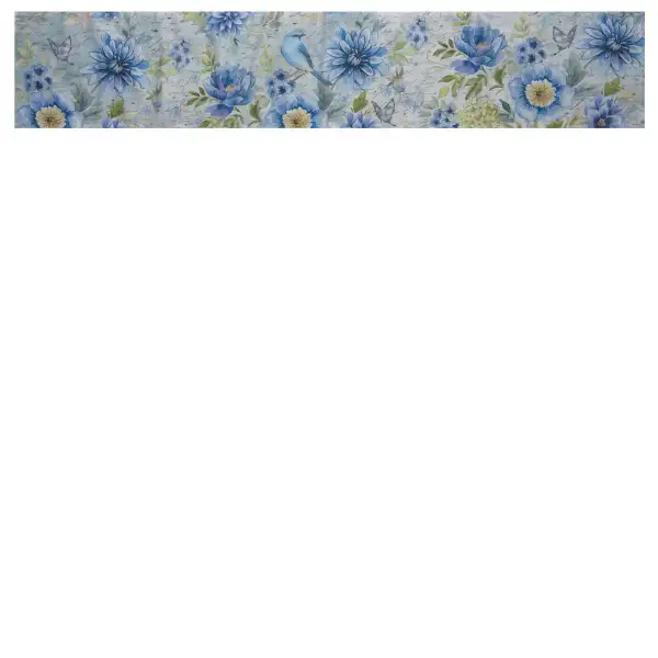 Spring Mix Bluebird Floral Tapestry Table Mat