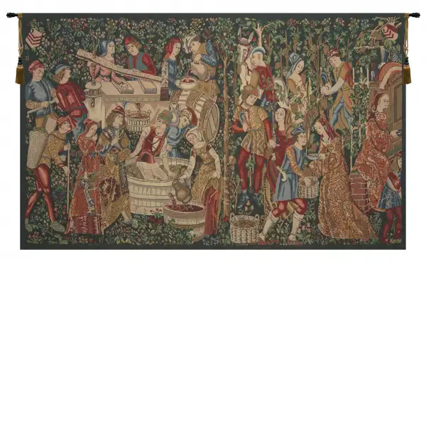 Vendages Red Medium Belgian Wall Tapestry