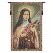 Santa Teresa Del Bambin Gesu European Tapestries - 12 in. x 17 in. Cotton/Polyester/Viscose by Charlotte Home Furnishings