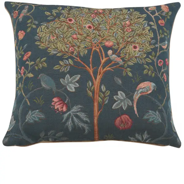 Kelmscott Tree Blue Cushion - 19 in. x 19 in. Cotton by William Morris