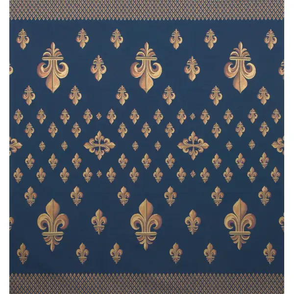 Grand Fleur de Lys Blue French Tapestry Throw