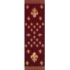 Red Royal Fleur de Lys French Tapestry Table Runner - 68x18 in, Woven in France