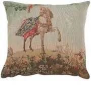 Cheval Small Cushion - 14 in. x 14 in. Wool/cotton/others by Jean-Baptiste Huet