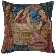 The Wine Press Small French Tapestry Cushion