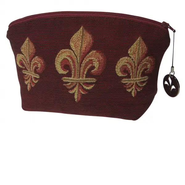 Fleur de Lys Red Purse Hand Bag