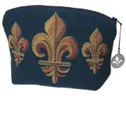 Fleur de Lys Blue Purse Hand Bag