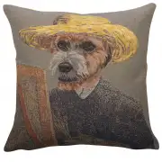 Van Gogh Dog Belgian Cushion Cover - 18 in. x 18 in. Cotton by Vincent Van Gogh