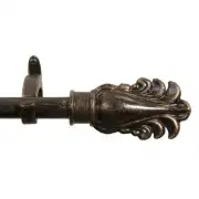 Fancy Feather Antique Black 73 -108 Tapestry Hanging Rod