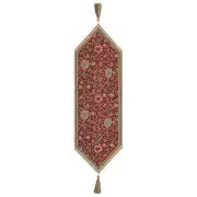 Fleur De Morris Red Belgian Table Runner