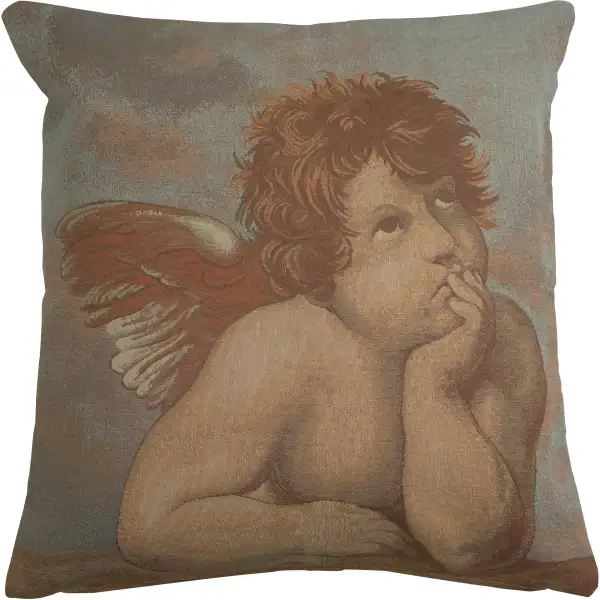 Raphaels Angel Left Italian Tapestry Cushion