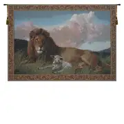 Lion And Lamb II Fine Art Tapestry