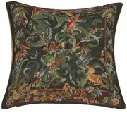 Animals with Aristoloches Green French Couch Cushion