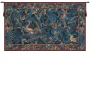 Animals Aristoloches Blue French Wall Tapestry - 31 in. x 19 in. Cotton by Charlotte Home Furnishings