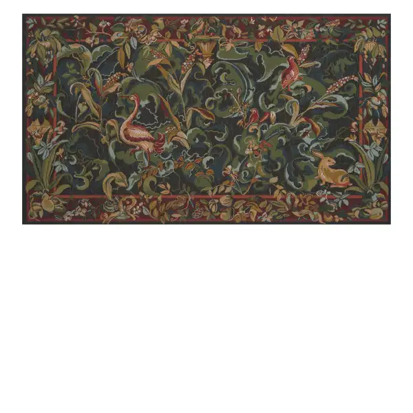 Animals Aristoloches Green French Wall Tapestry - 31 in. x 19 in. Cotton by Charlotte Home Furnishings