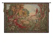 Castle In A Green Landscape Belgian Tapestry - 68 in. x 48 in. Cotton/Viscose/Polyester by Charlotte Home Furnishings