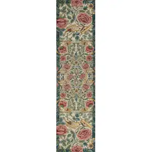 Roses and Birds II White French Table Mat