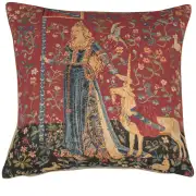 Medieval Touch Large Belgian Cushion Cover - 18 in. x 18 in. Cotton/Viscose/Polyester by Charlotte Home Furnishings