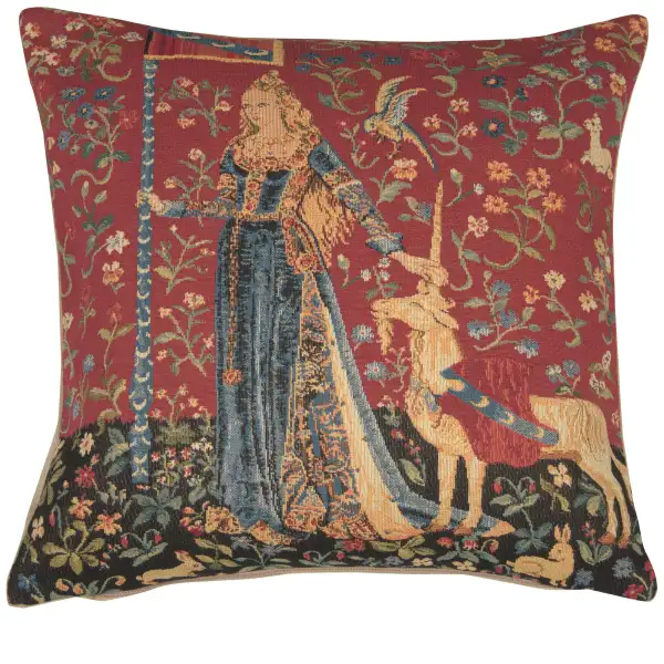 Medieval Touch Large Belgian Cushion Cover - 18 in. x 18 in. Cotton/Viscose/Polyester by Charlotte Home Furnishings