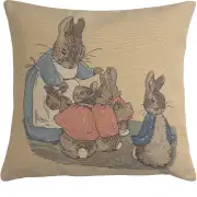 Mrs. Rabbit Beatrix Potter Small Belgian Cushion Cover