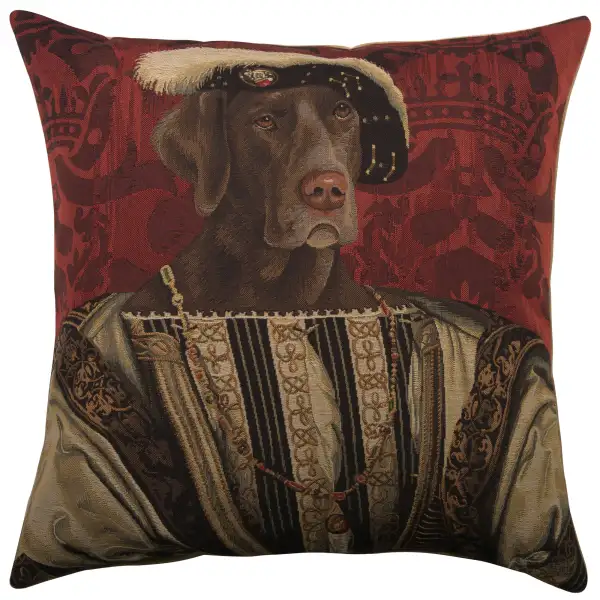 Chien Francois Premier Belgian Cushion Cover - 18 in. x 18 in. Cotton by Charlotte Home Furnishings