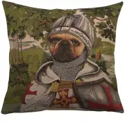 Chien Lancelot Belgian Cushion Cover - 18 in. x 18 in. Cotton by Charlotte Home Furnishings