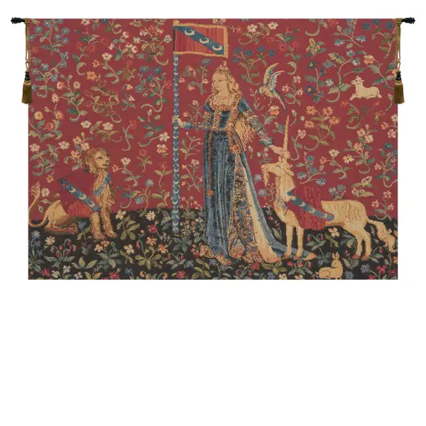 Touch Toucher Small Belgian Tapestry Wall Hanging - 25 in. x 18 in. cottonampViscose by Charlotte Home Furnishings