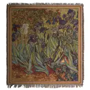 Iris II Van Gogh Belgian Tapestry Throw