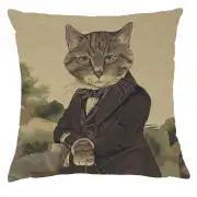 Herbert Cats A Belgian Cushion Cover - 18 in. x 18 in. Cotton by Susan Herbert