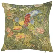 Feerie Tropicale Belgian Cushion Cover - 18 in. x 18 in. Cotton by Charlotte Home Furnishings