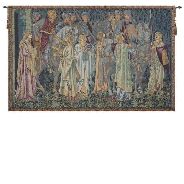 Departure of the Knights Large Italian Wall Tapestry