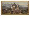 View of Neuschwanstein Castle 27x51 in Jacquard Woven Decorative Tapestry NEW