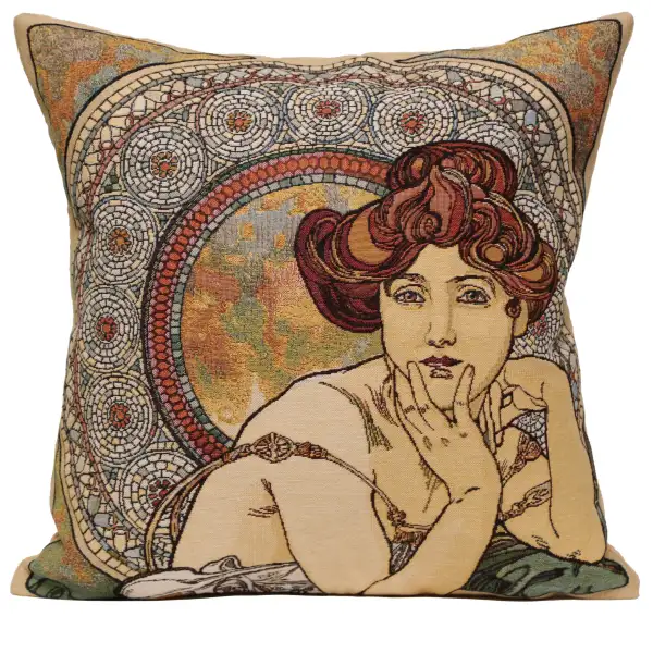 Mucha Topaz I European Cushion Cover