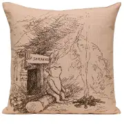 Winnie at the Firecamp Decorative Tapestry Pillow