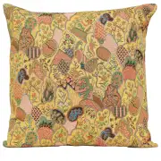 Mosaique Chinoise Yellow Decorative Tapestry Pillow