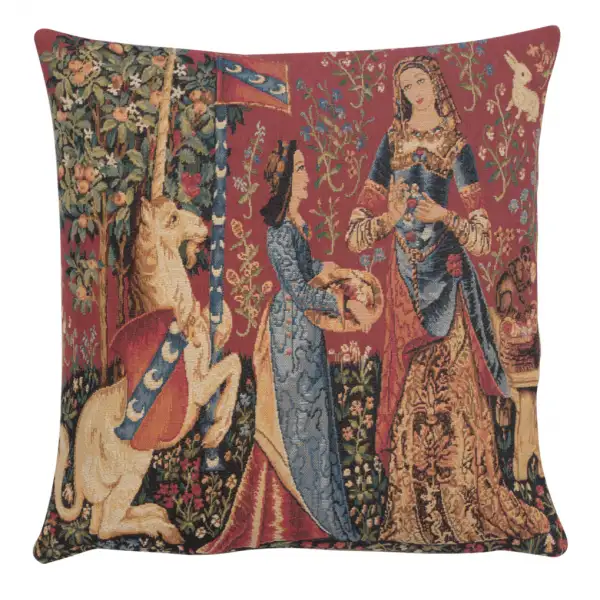 Medieval Smell Belgian Cushion Cover - 18 in. x 18 in. Cotton/Viscose/Polyester by Charlotte Home Furnishings