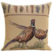 Pheasants Facing Right European Cushion Cover